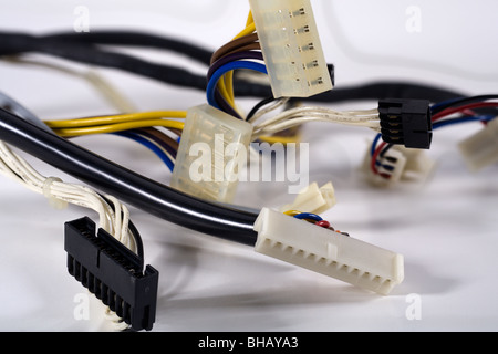 Electronic wired connectors Stock Photo