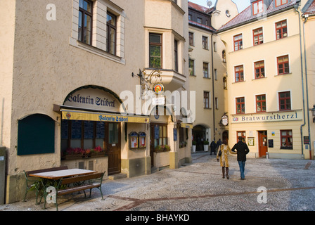 Platzl restaurant and bar district central Munich Bavaria Germany Europe Stock Photo