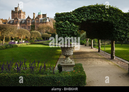 Holker Hall from the Summer Garden, Cumbria, England Stock Photo