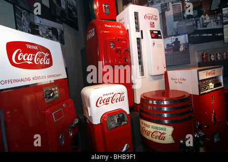 Vintage vending machines exhibition, World of Coca Cola, Atlanta, Georgia, USA Stock Photo