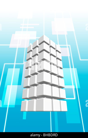 Abstract cubes (digitally generated) Stock Photo