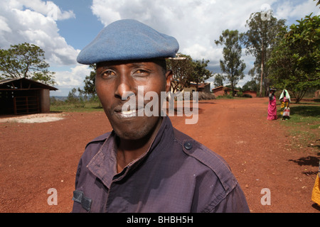 police man in Burundi (tutsi) Stock Photo
