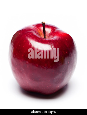 Red Apple cut out isolated on a white background Stock Photo