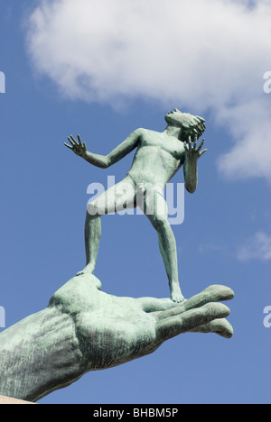 The hand of God statue at the Millesgarden art museum, Stockholm