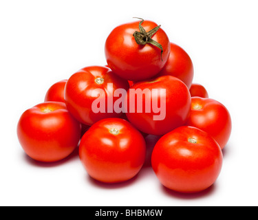 tomato pile isolated on white Stock Photo - Alamy