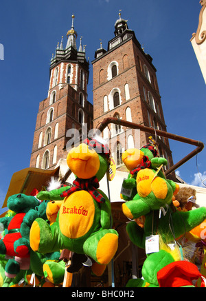 Poland, Krakow, dragons, souvenirs, Main Market Square Stock Photo