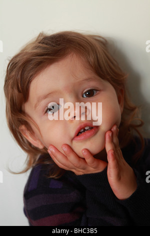 Portraiture of Faustine, a twenty months old baby girl Stock Photo