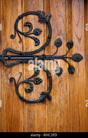 Door detail in Christ Church Cathedral. Dublin, Ireland. Stock Photo