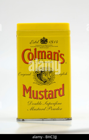 Colman's English Mustard Powder In A Tin Stock Photo