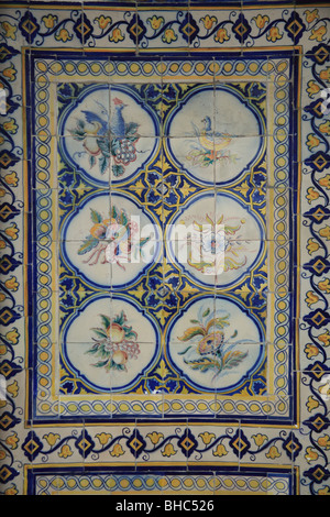 Traditional Lisbon Azulejos tiles Stock Photo