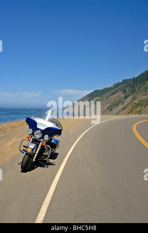 Harley Davidson Motorcycle, Pacific Coast Highway, State Route 1, California, United States of America Stock Photo