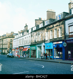 Small shops on Queensferry Street Edinburgh Scotland UK Stock Photo