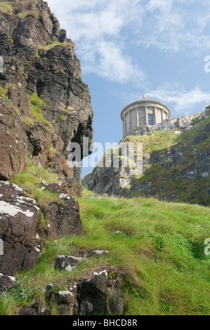 Mussenden Temple on the cliff edge at Downhill Beach, Co Antrim, Northern Ireland. Stock Photo
