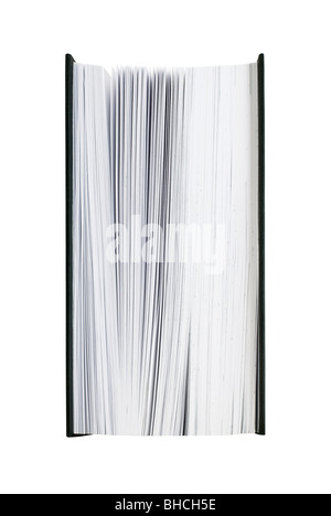 Inside view of a thick book isolated on white background Stock Photo