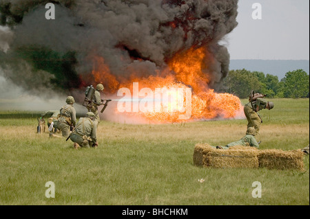 Portrait of GI Joe American Infantryman, Mid-Atlantic Air Museum World War II Weekend and Reenactment Stock Photo