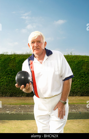 male bowler focussed Stock Photo