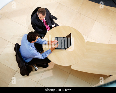 Two businessmen in conversation Stock Photo