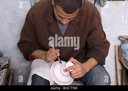 Ceramic cooperative, Fes, Morocco. Stock Photo