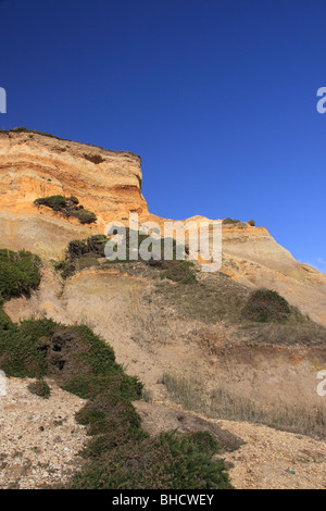 Clay and gravel cliffs at Barton on Sea, Hampshire Stock Photo