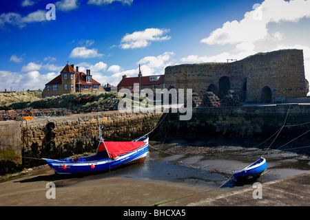 Beadnell village Fishing Harbour North Northumberland Coast Northumbria England Stock Photo