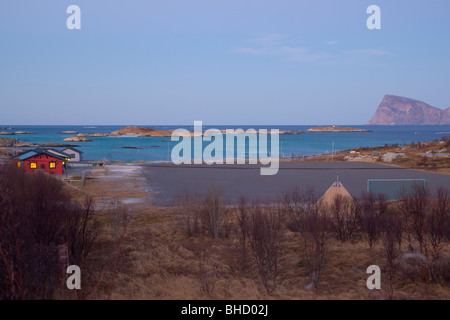 Sommaroy, Sommaroy, island. Tromso, Tromso. Norway. Polar night. Winter. Stock Photo