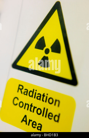 Radiation controlled area warning sign Stock Photo - Alamy