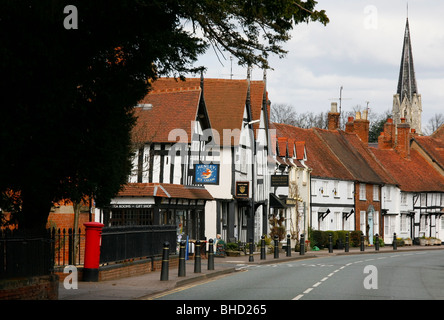 A street in Henley-in-Arden, Warwickshire. Stock Photo