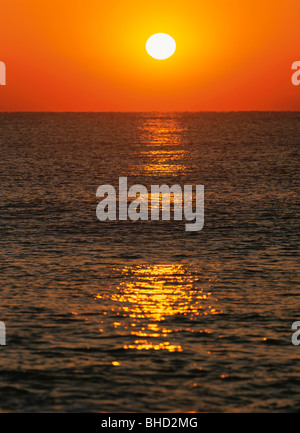 Shonan seashore at sunrise, Shonan, Odawara, Kanagawa Prefecture, Japan Stock Photo