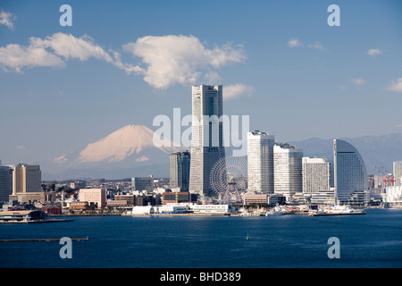 Mt. Fuji and Minato Mirai. Yokohama, Kanagawa Prefecture, Japan