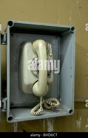 Old Phone telephone Buenos Aires underground tube subway train Argentina Town City Stock Photo