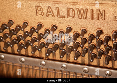 Baldwin Piano Company, cast iron piano harp Stock Photo