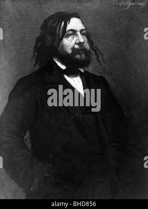 Gautier, Theophile, 30.8.1811 - 23.10.1872, French poet, art critic, half length, half length, Stock Photo
