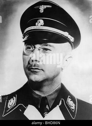 Himmler, Heinrich, 7.10.1900 - 23.5.1945, German politician, Reichsfuehrer SS (Reich SS Leader) 1929 - 1945, portrait, early 1940s, Stock Photo