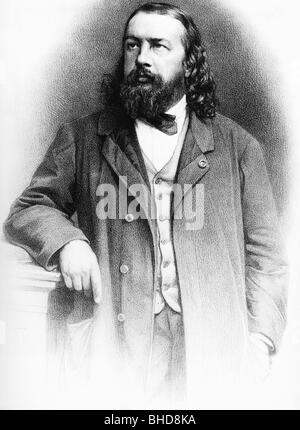 Gautier, Theophile, 30.8.1811 - 23.10.1872, French poet, art critic, half length, Stock Photo