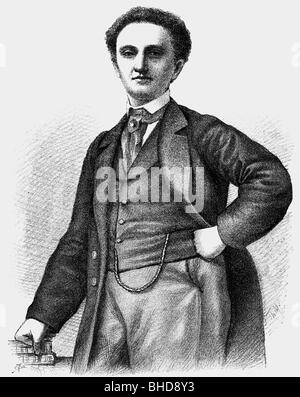 Lassalle, Ferdinand, 11.4.1825 - 31.8.1864, German politician, socialist, half length, lithograph after photo by Einbiegler, , Stock Photo