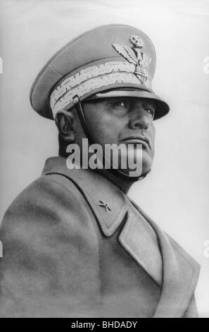 Mussolini, Benito, 29.7.1883 - 28.4.1945, Italian politician, portrait, as First Marshal of the Italian Empire, before 1939, Stock Photo