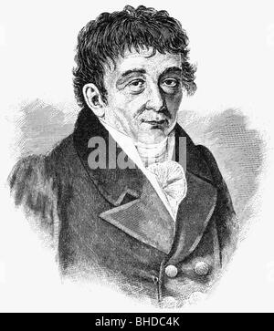 Chladni, Ernst Florens, 30.11.1756 - 3.4.1827, German physicist, musician, portrait, engraving, , Stock Photo