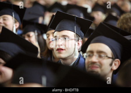 Student at a graduation ceremony at Jacobs University in Bremen, Germany Stock Photo