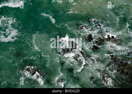 An aerial view of the beachfront of Tamarindo in Guanacaste, Costa Rica Stock Photo