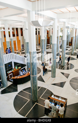 CANBERRA, Australia - Main entrance to Parliament House in Canberra, Australia, with patterns of Australian marble and granite. Stock Photo