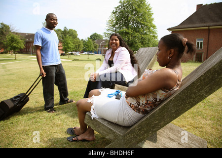Students in the campus, Jacobs University Bremen, Germany Stock Photo