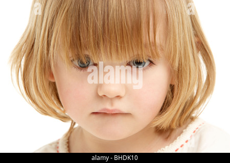 Studio Portrait Of Young Girl Stock Photo