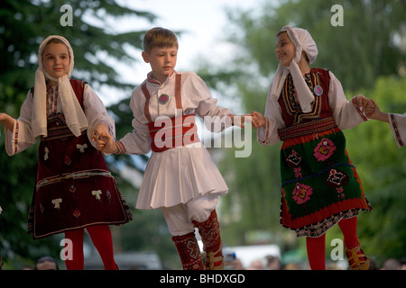 Macedonia,Folklore Costumes,Traditional clothing,International Festival of Folklore,Kazalnak,Bulgaria,Folklore Costume Stock Photo