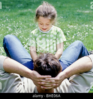 father with his daughter Stock Photo