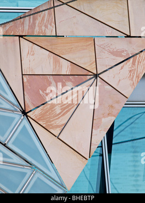 ABSTRACT DETAIL OF TRIANGE SHAPES IN CLADDING OF BUILDING AT FEDERATION ...