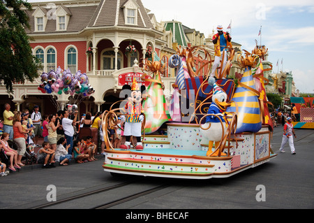 Orlando Florida FL Magic Kingdom  Character  Parade Walt Disney World Stock Photo