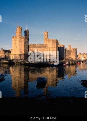 Caernarfon Castle Gwynedd North Wales UK United Kingdom Europe EU European Union Stock Photo