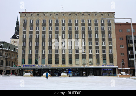 Traditional building Freedom Square central in Tallinn, Estonia. Stock Photo