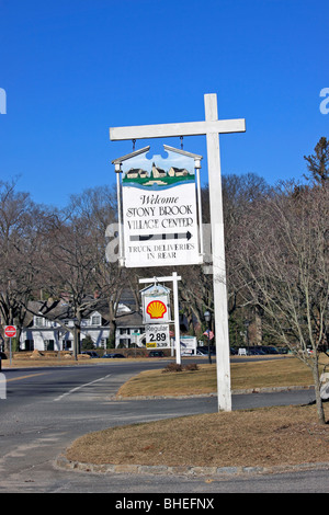 Stony Brook Village Center, Long Island, NY Stock Photo