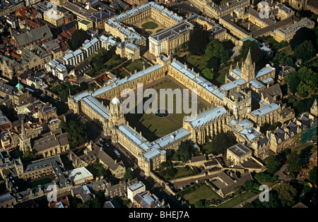 Christchurch college oxford from the air, Oxford, England Stock Photo